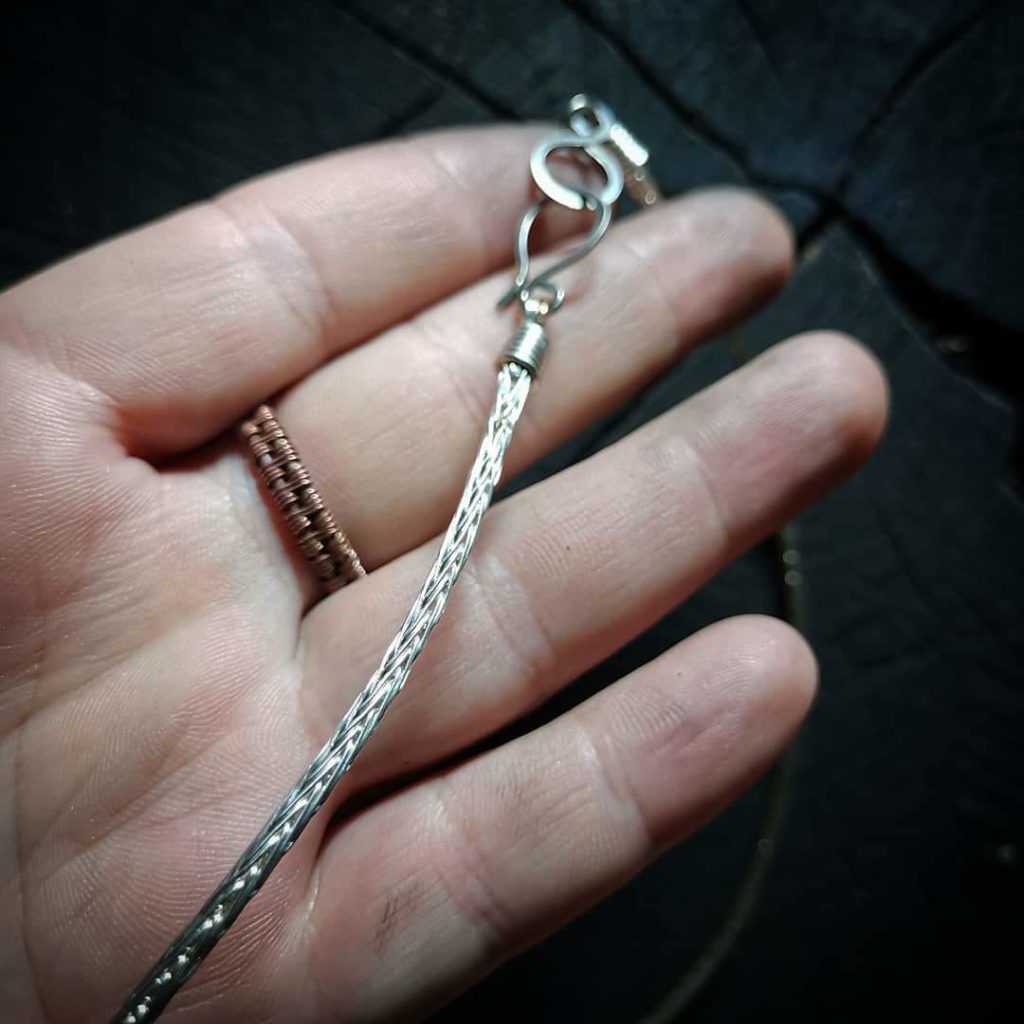 VIKING KNIT CHAIN (brass, copper, fine silver) - Made to order image 9