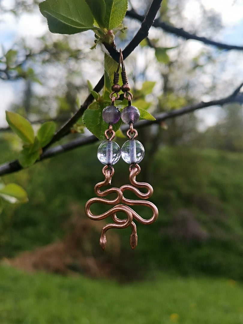 SNAKE GEMSTONE EARRINGS - Made to order image 2