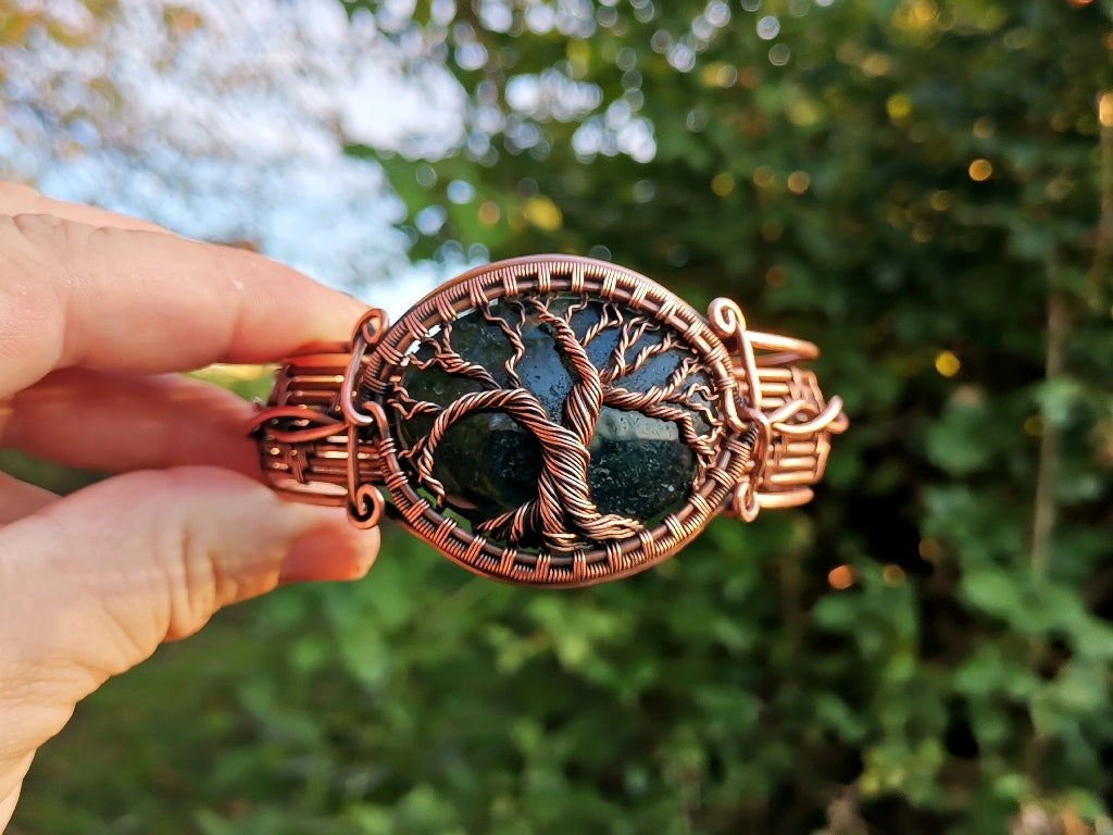 VARIOUS TREE OF LIFE CUFF BRACELETS - Made to order - Choose your stone image 7