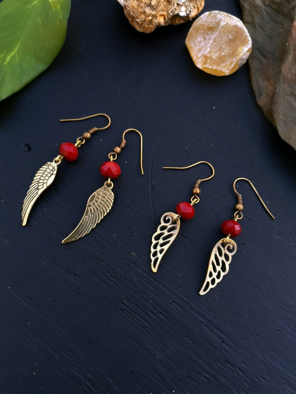 WING CHARM SWAROVSKI EARRRINGS - Available image 3