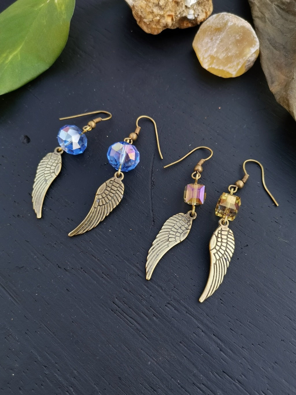 WING CHARM SWAROVSKI EARRRINGS - Available image 0