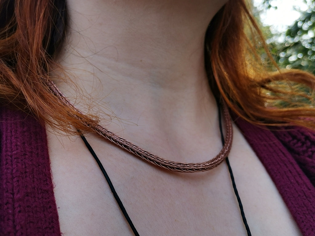 VIKING KNIT CHAIN (brass, copper, fine silver) - Made to order image 0