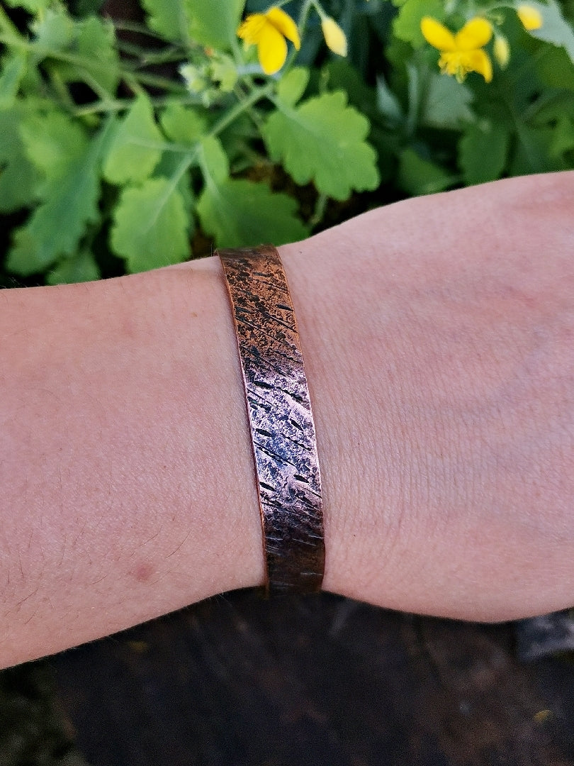 TEXTURED COPPER CUFF BRACELET - Available image 2