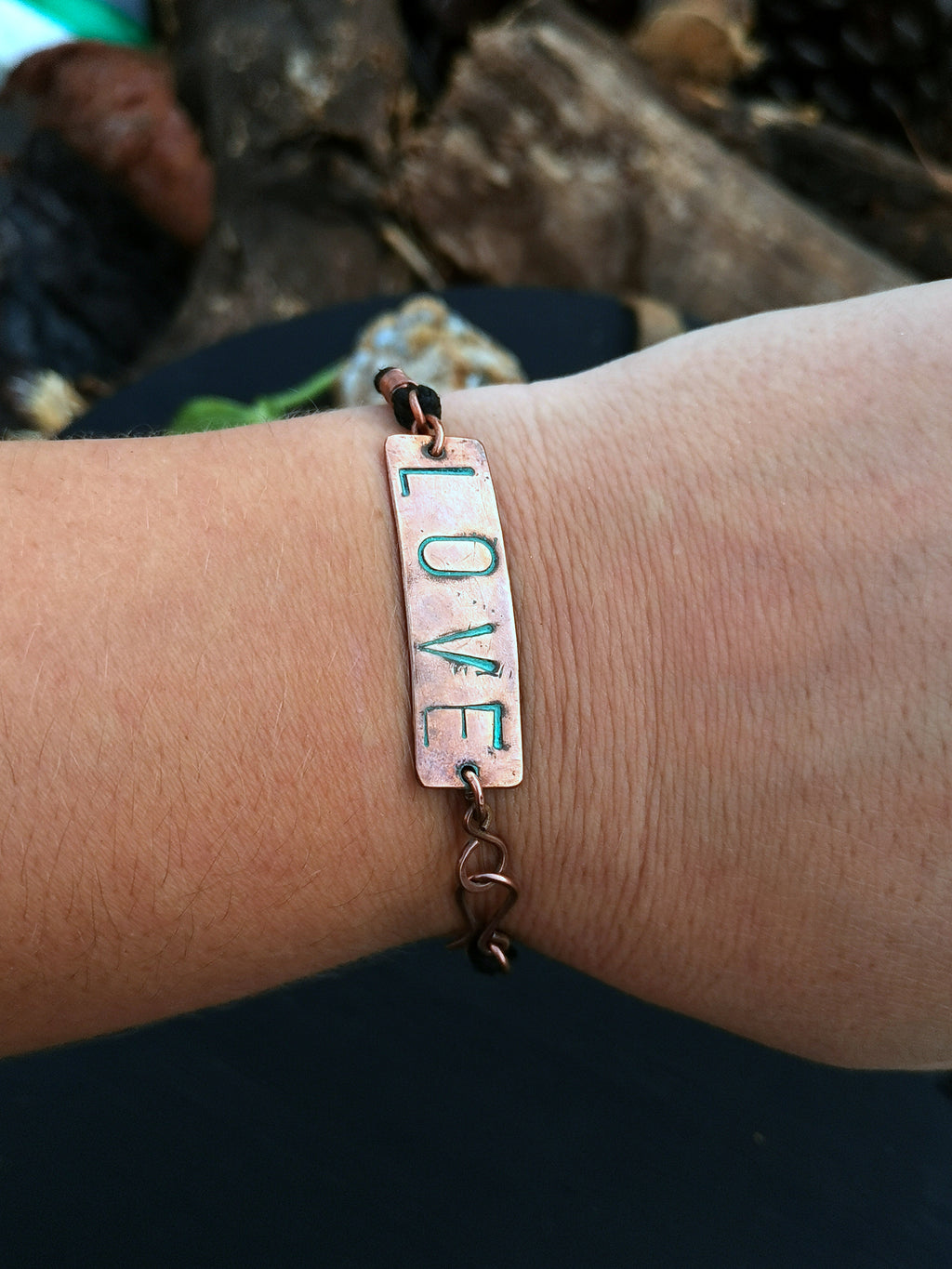 Copper Love Inscribed Bracelet
