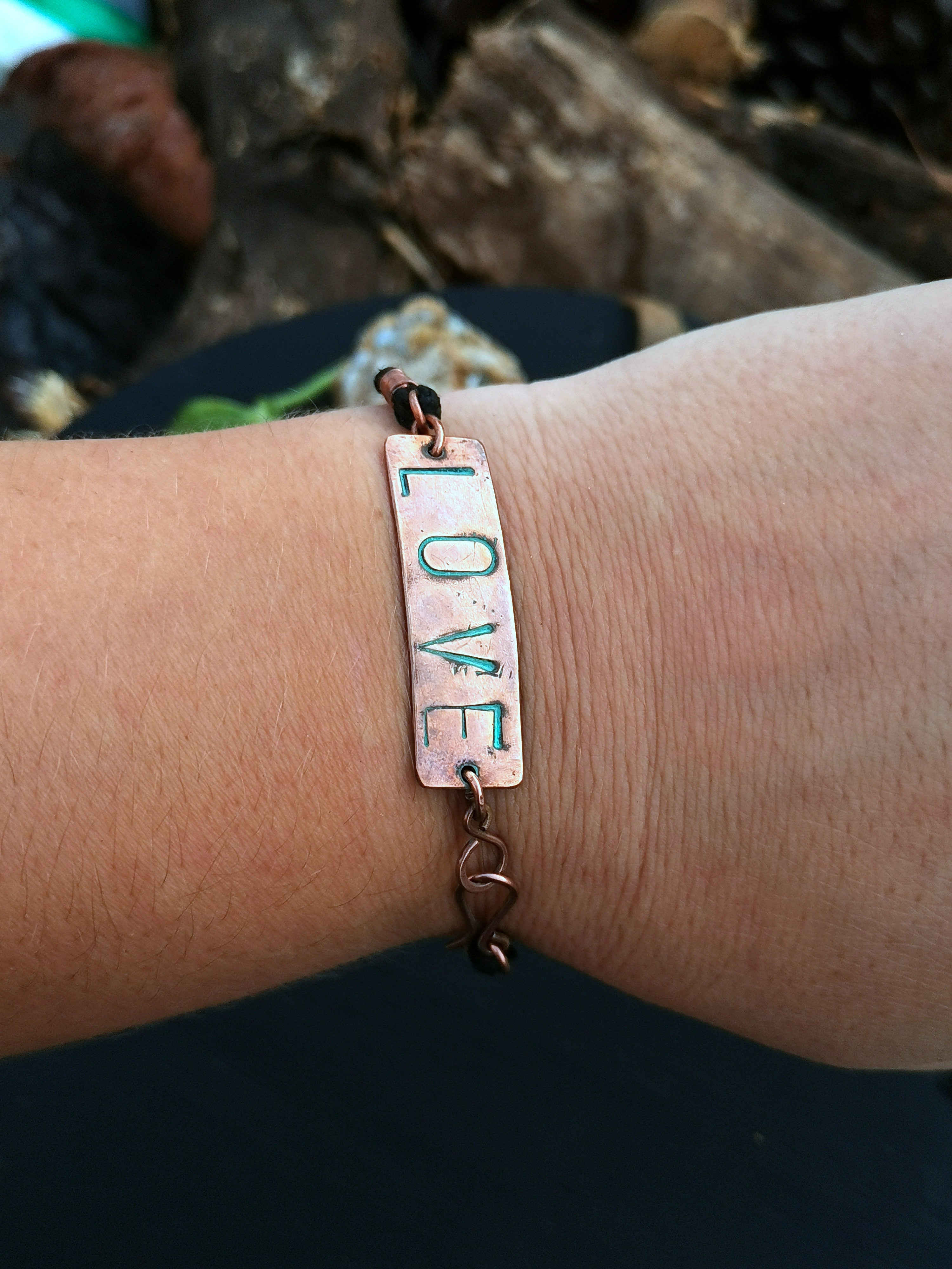 Copper Love Inscribed Bracelet