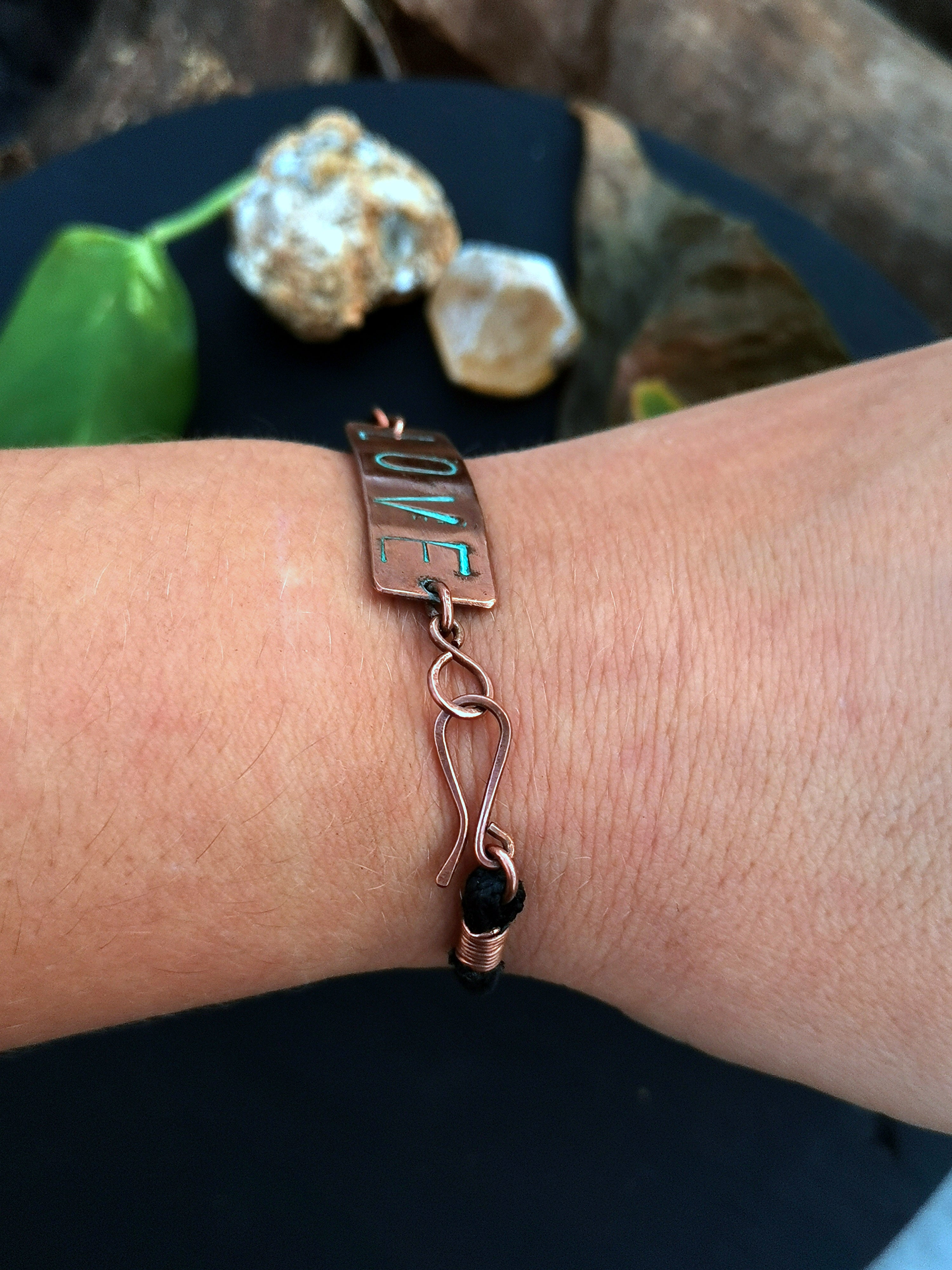 Copper Love Inscribed Bracelet