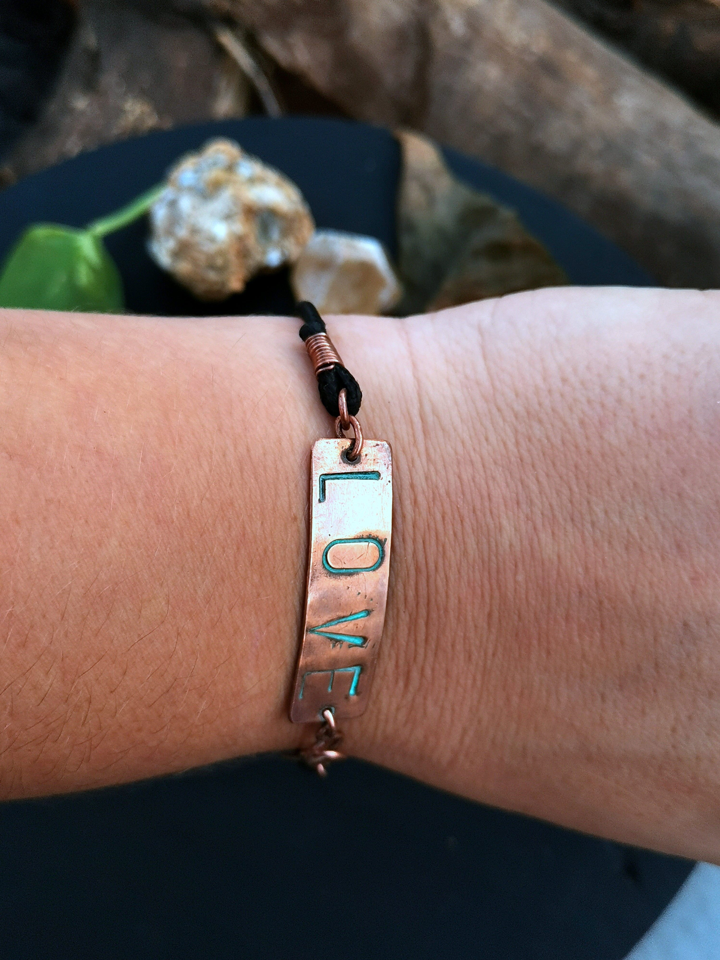 Copper Love Inscribed Bracelet