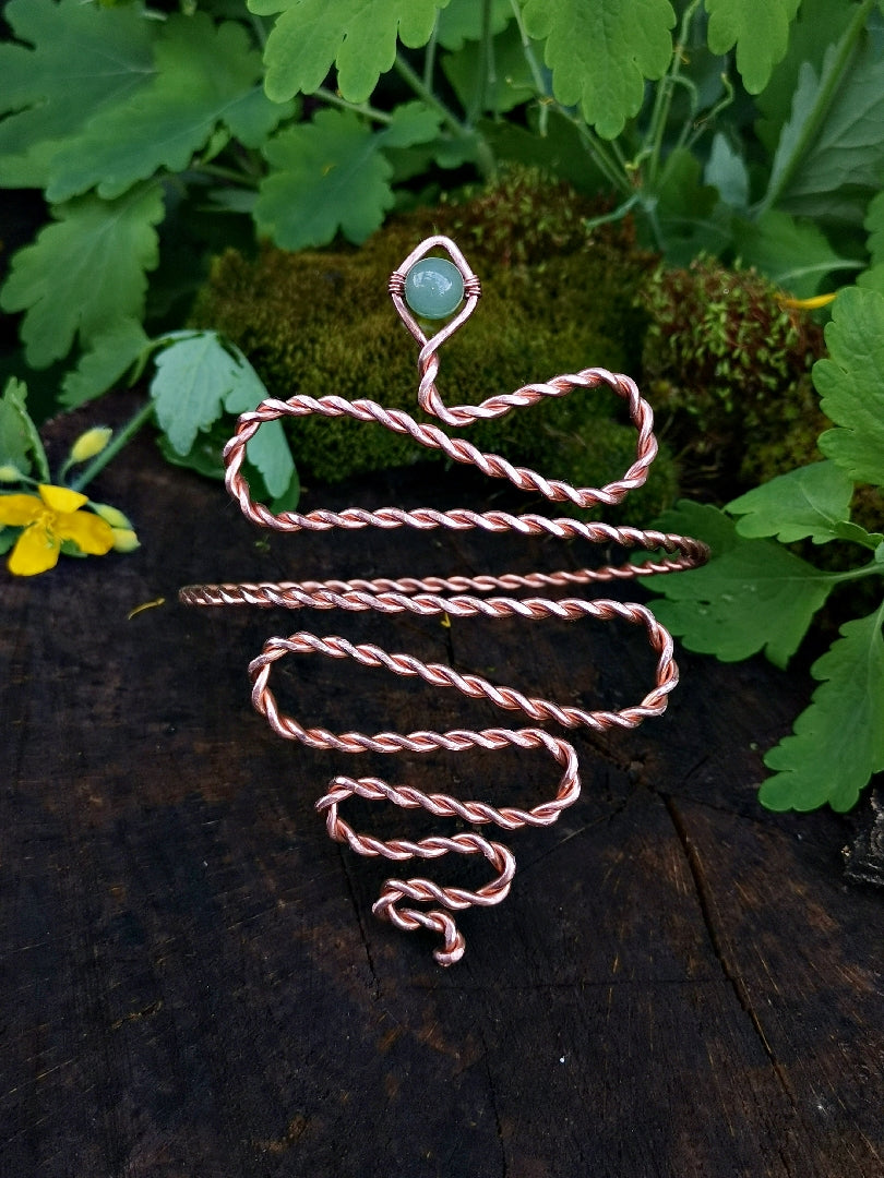 Snake Upper Arm Cuff Bracelet - Made to order