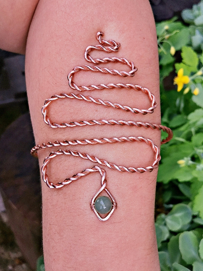 Snake Upper Arm Cuff Bracelet - Made to order