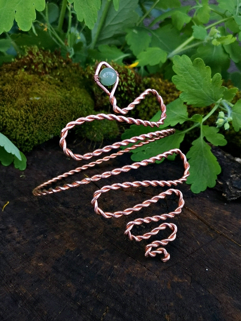 Snake Upper Arm Cuff Bracelet - Made to order