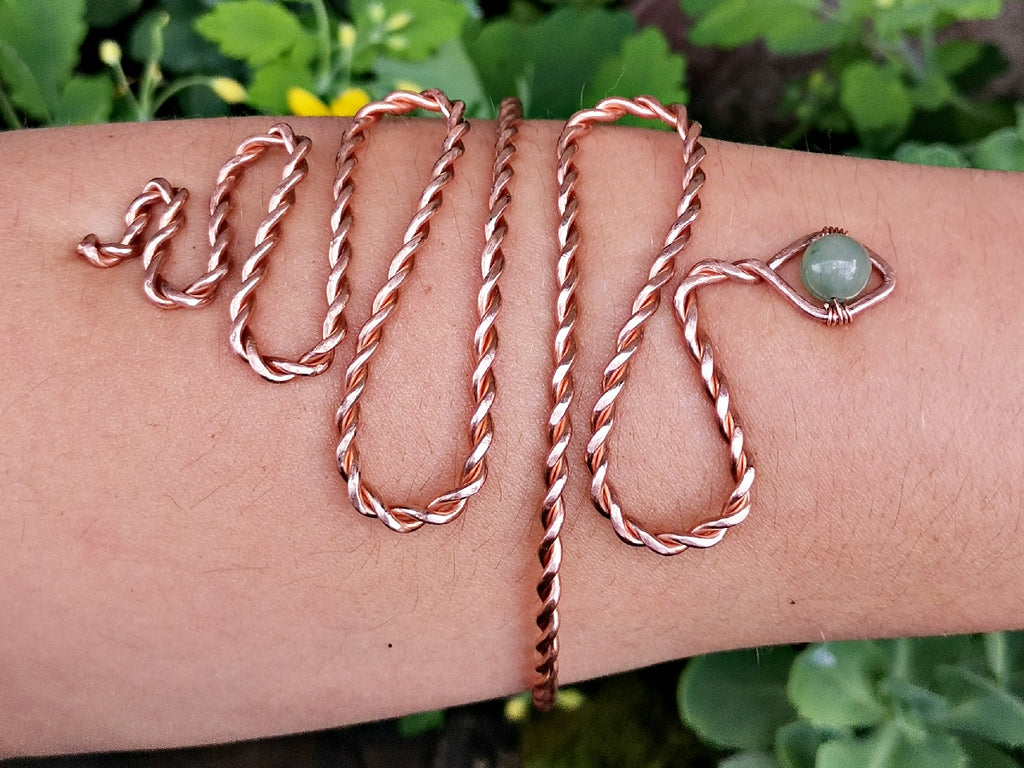 Snake Upper Arm Cuff Bracelet - Made to order
