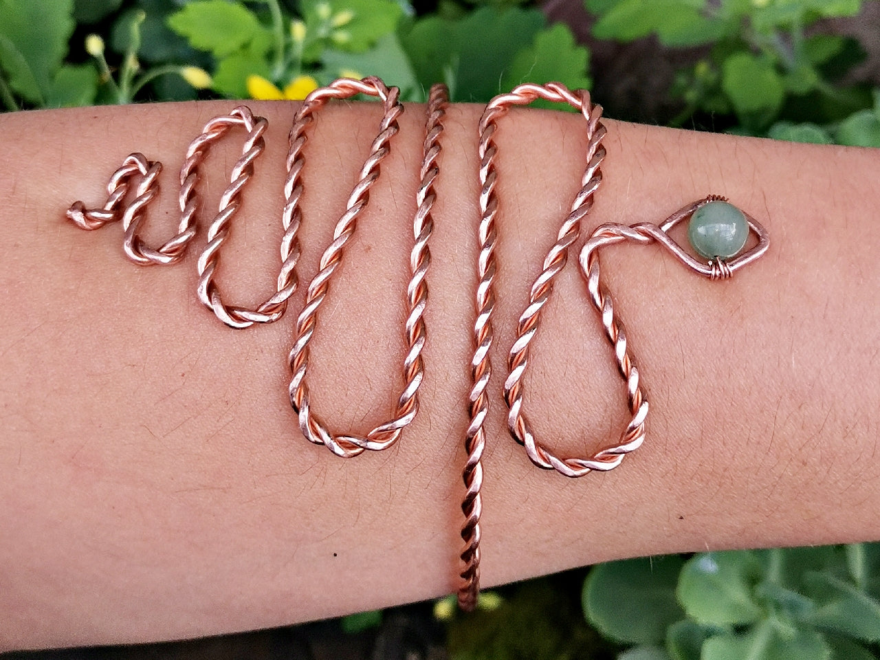 Snake Upper Arm Cuff Bracelet - Made to order