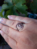 Crescent Moon Wire Wrapped Ring - Made to order