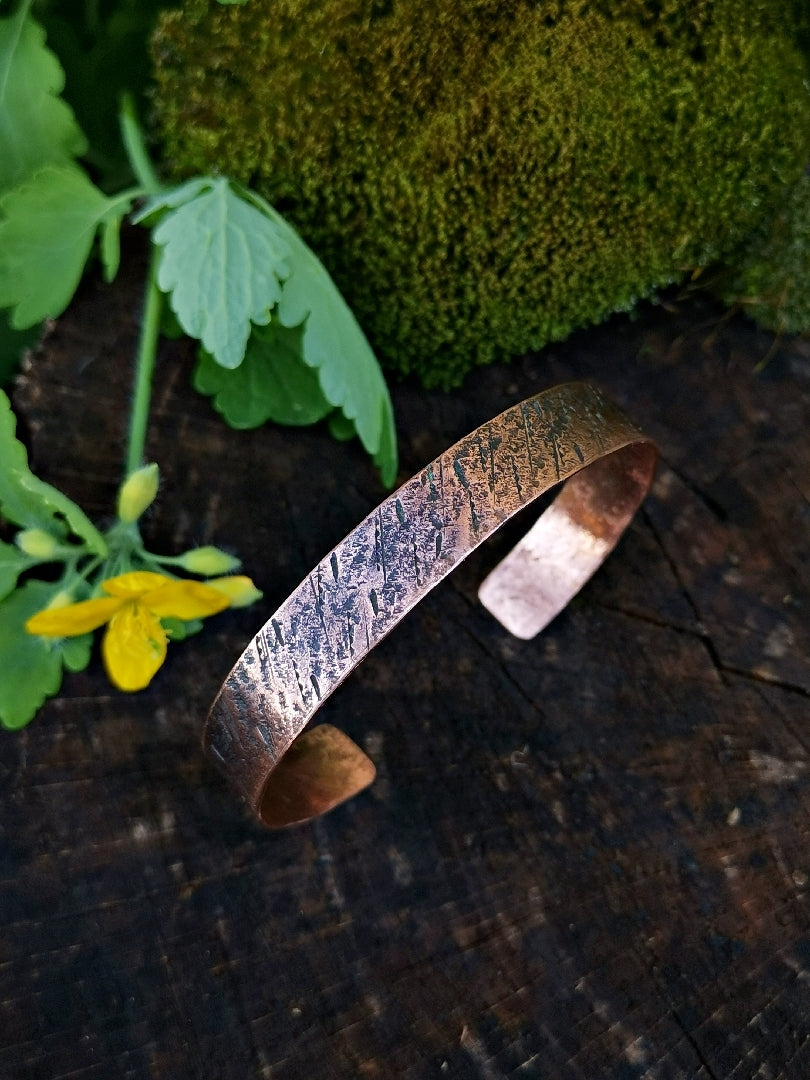 TEXTURED COPPER CUFF BRACELET - Available image 0