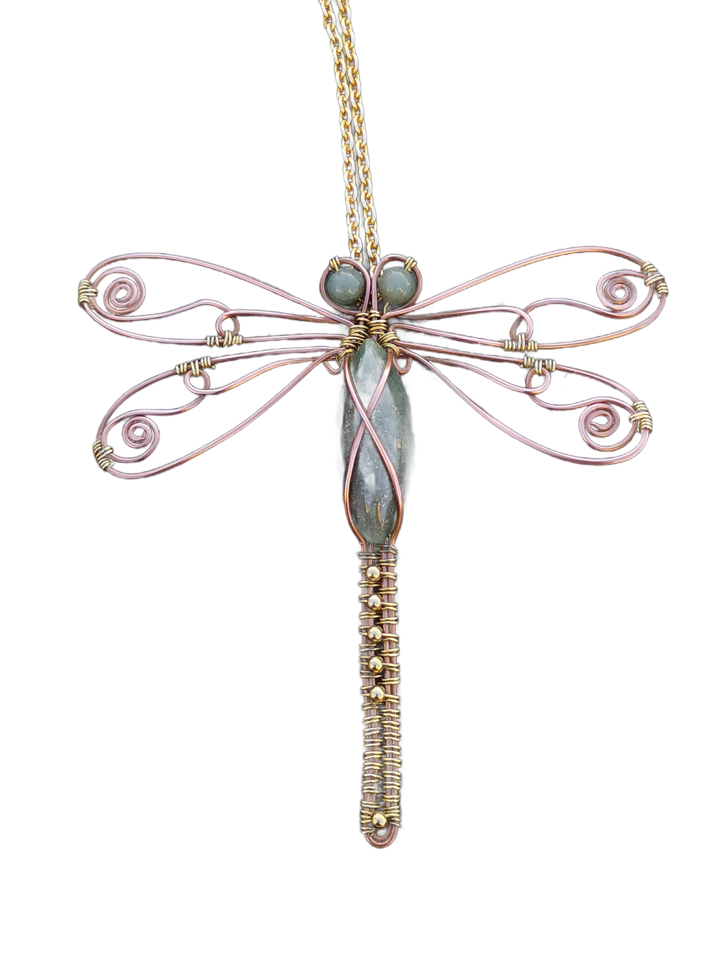 Aventurine Drangonfly Necklace