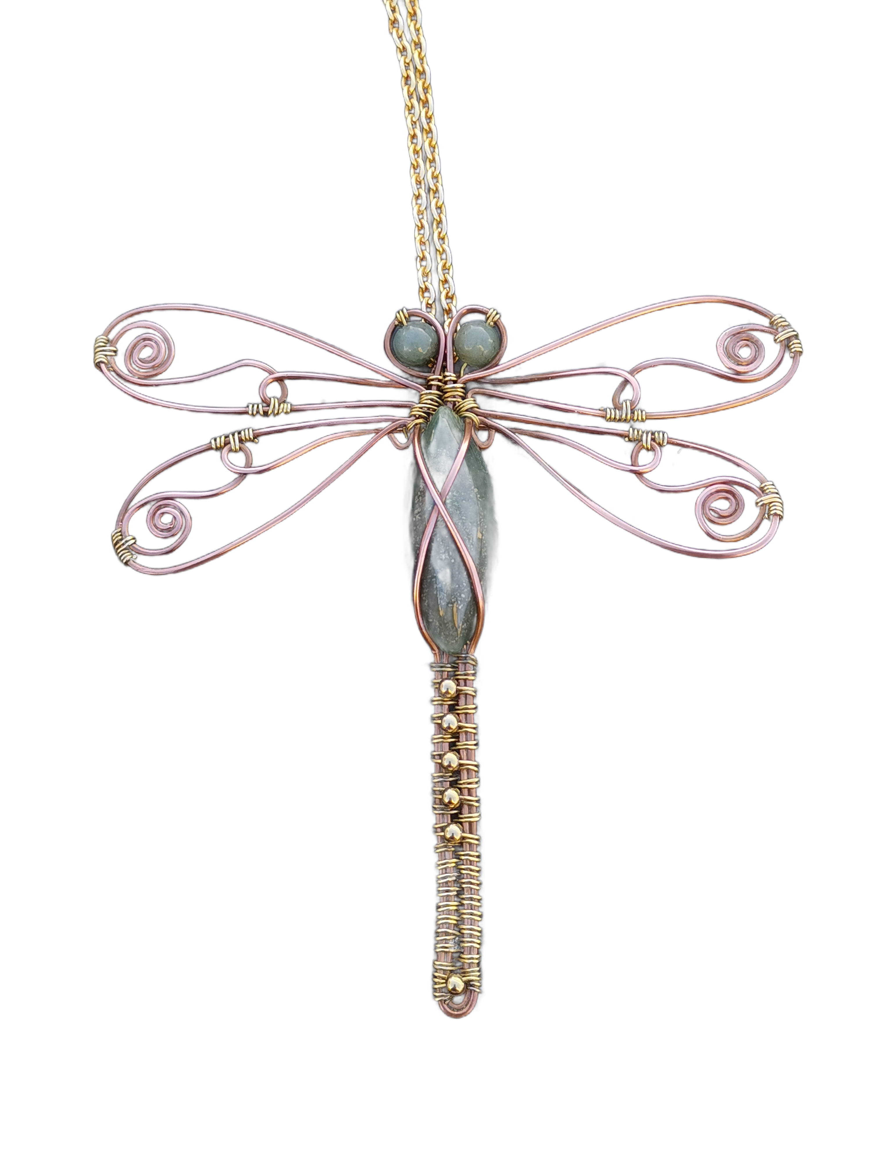 Aventurine Drangonfly Necklace